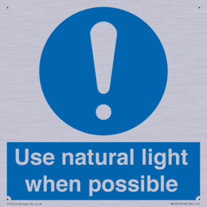 Use natural light when possible